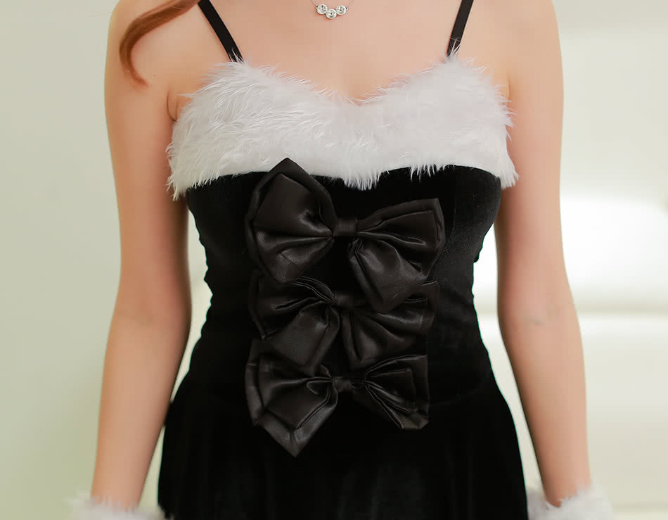 Black and red two colors Christmas costume beautiful sexy dress for your choice