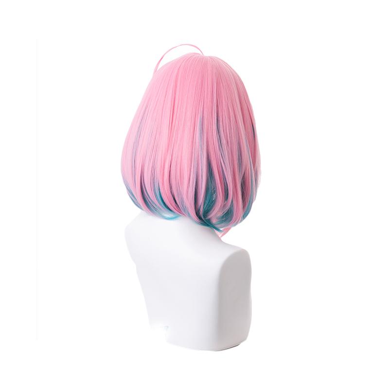 Yumemi Riamu Pink Mixed Blue Short Cosplay Wigs