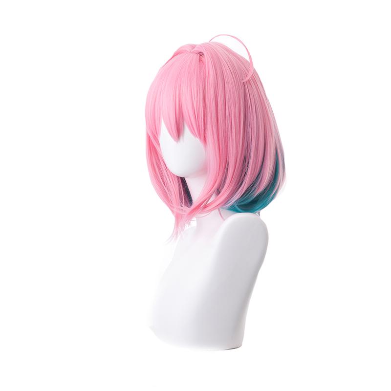 Yumemi Riamu Pink Mixed Blue Short Cosplay Wigs
