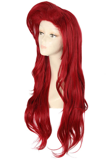 70cm Dark Red Anime The Little Mermaid Ariel Long Straight Cosplay Wig