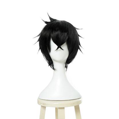 The Rising of the Shield Hero Naofumi Iwatani 28cm Short  Black Aoharu x Kikanjuu Tooru Yukimura Cosplay Wig