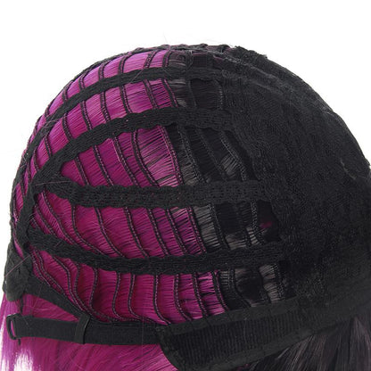 Twisted Wonderland Lilia Vanrouge Short Black Highlights Purple Cosplay Wigs