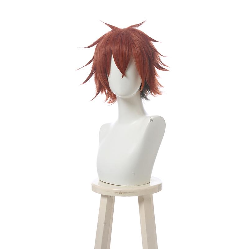 Twisted Wonderland Ace Trappola Short Dark Orange Cosplay Wigs