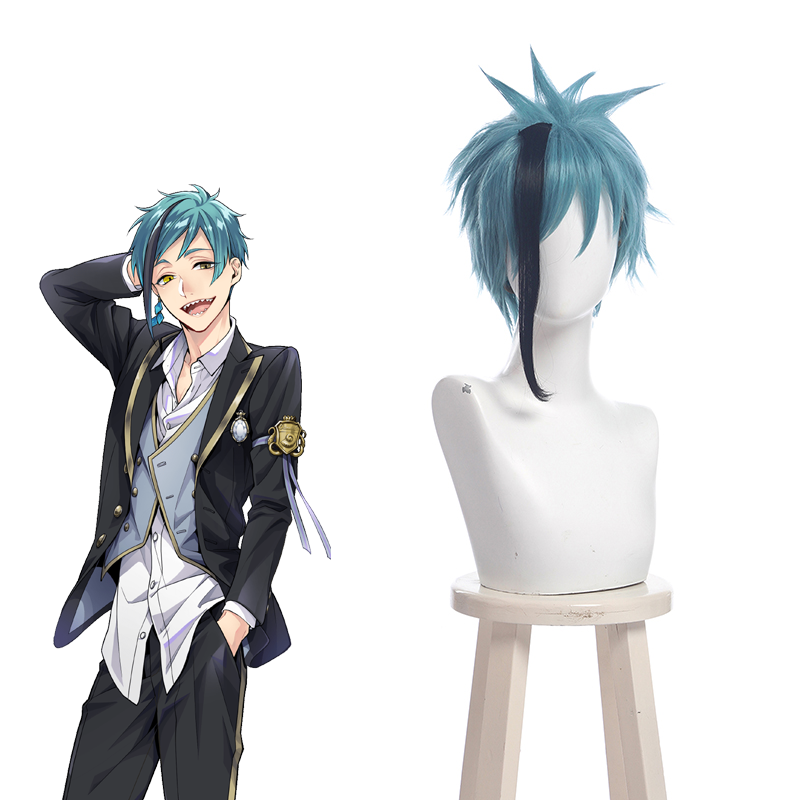 Twisted Wonderland Floyd Leech Jade Leech Blue Cosplay Wigs