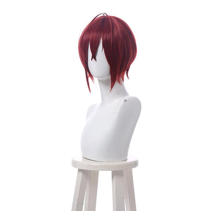 Twisted Wonderland Riddle Rosehearts Short Brownish Red Cosplay Wigs