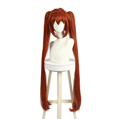Uma Musume: Pretty Derby Daiwa Scarlet Orange Brown Long Cosplay Wigs With Ears
