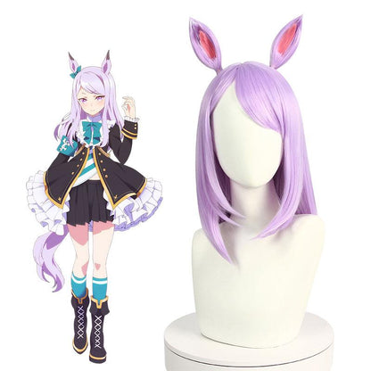 Uma Musume: Pretty Derby Mejiro McQueen Purple Cosplay Wigs With Ears
