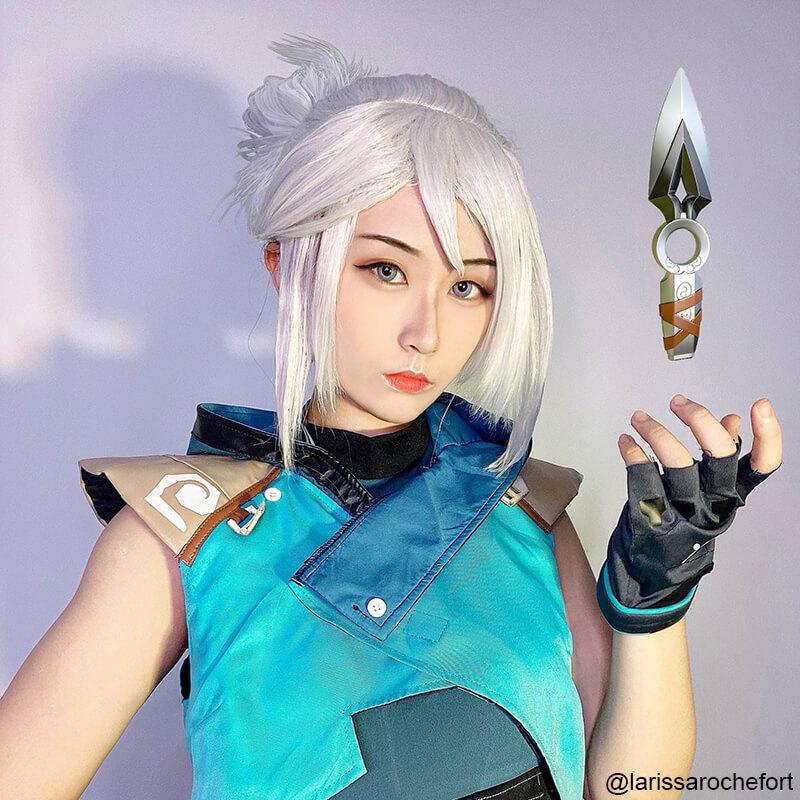 Ready To Ship Game Valorant Project A Jett White Cosplay Wigs