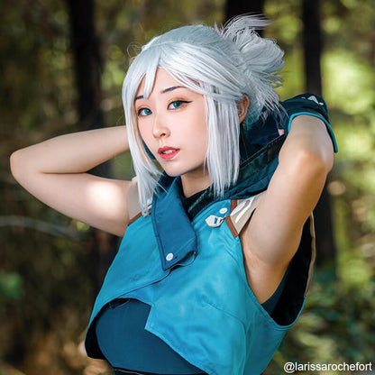 Ready To Ship Game Valorant Project A Jett White Cosplay Wigs