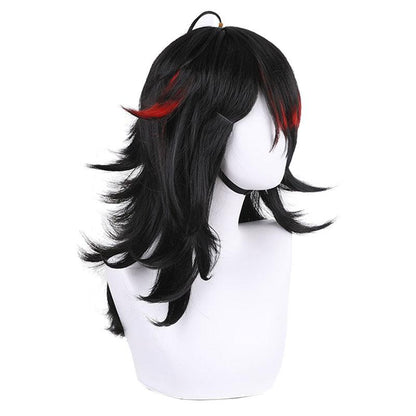 Virtual YouTuber LUXIEM Vox Akuma Black Red Long Cosplay Wigs