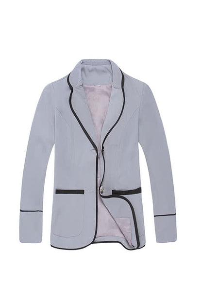 Winter Japanese   Korean Girl Student Grey School Uniform in Preppy Style