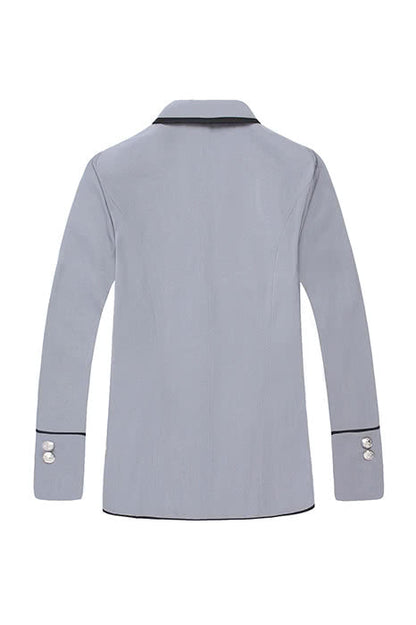 Winter Japanese   Korean Girl Student Grey School Uniform in Preppy Style