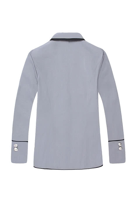 Winter Japanese   Korean Girl Student Grey School Uniform in Preppy Style