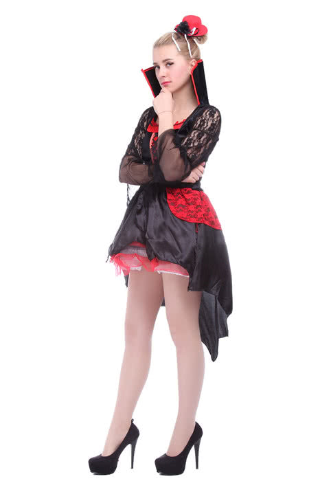 Women Girl Sexy Black Halloween Party Dress Cosplay Costume