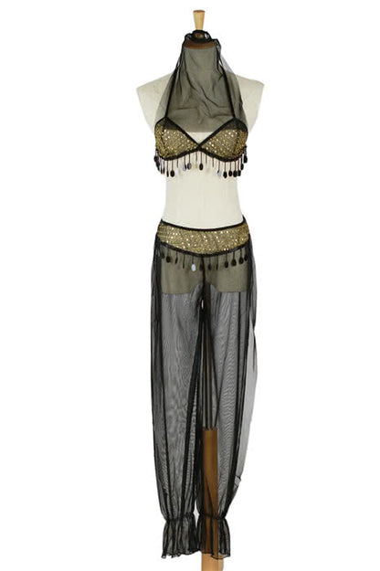 Black Genie Halloween Costumes of the Style of Women's Wear  Dance Clothes