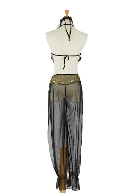Black Genie Halloween Costumes of the Style of Women's Wear  Dance Clothes