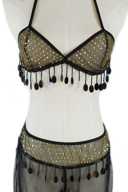 Black Genie Halloween Costumes of the Style of Women's Wear  Dance Clothes