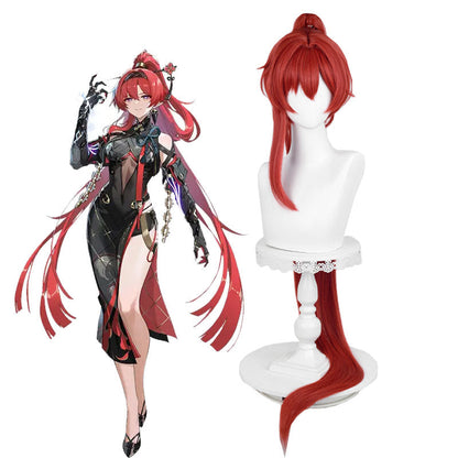 Wuthering Waves Yinlin Long Red Cosplay Wig