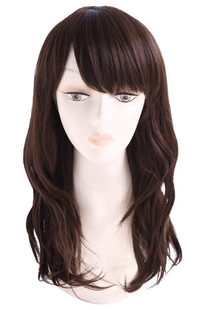 Hight Quality Midum Long Fashion Wig Brown Wave Women Hair