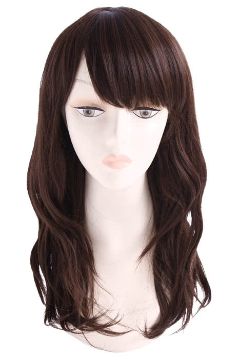 Hight Quality Midum Long Fashion Wig Brown Wave Women Hair