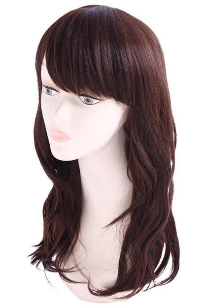 Hight Quality Midum Long Fashion Wig Brown Wave Women Hair