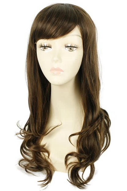 Hight Quality Midum Long Fashion Wig Brown Wave Women Hair