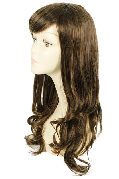 Hight Quality Midum Long Fashion Wig Brown Wave Women Hair