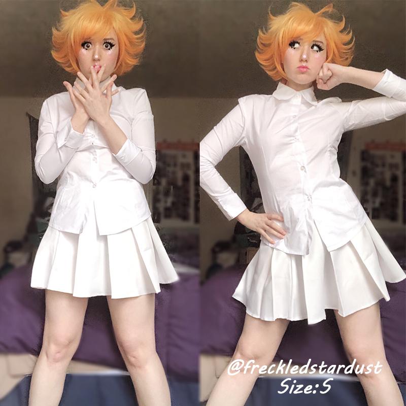 The Promised Neverland  Emma  White Shirt Skirt Cosplay Costume