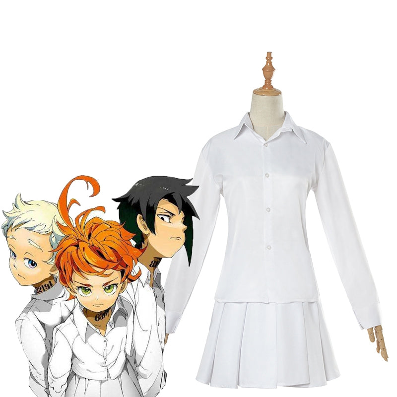 The Promised Neverland  Emma  White Shirt Skirt Cosplay Costume