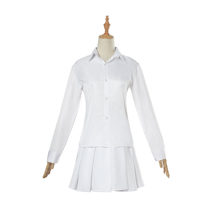 The Promised Neverland  Emma  White Shirt Skirt Cosplay Costume