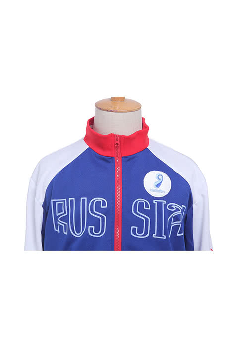 Yuri on Ice Yuri Plisetsky Blue Sportswear Coat  Cosplay Costumes