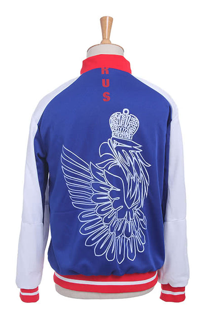 Yuri on Ice Yuri Plisetsky Blue Sportswear Coat  Cosplay Costumes