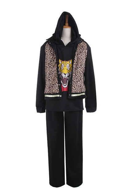 Yuri on Ice Yuri Plisetsky Daily Wear Leopard Print  Sports Suits Cosplay Costumes