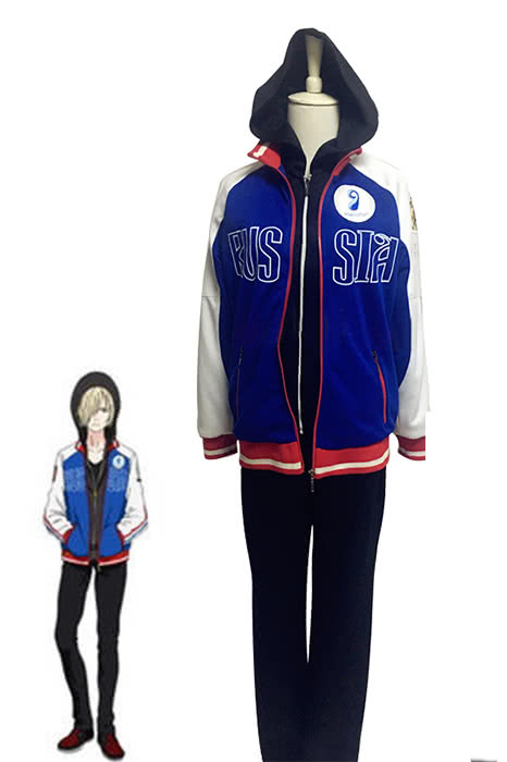 Yuri on Ice Yuri Plisetsky Cosplay Costumes Blue Sportswear Suits