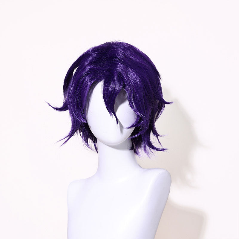 Honkai:Star Rail Dr.Ratio Cosplay Wigs Dark Purple Short Wigs