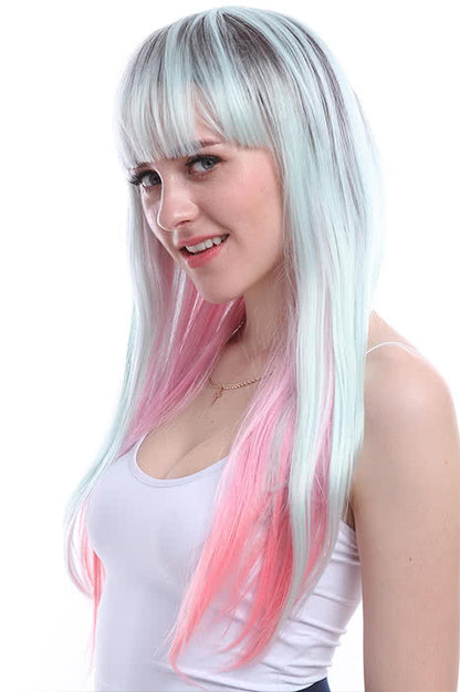 Cosplay Wigs Women Synthetic Hair Wig Long Curly Mixed Color Wig zy122b