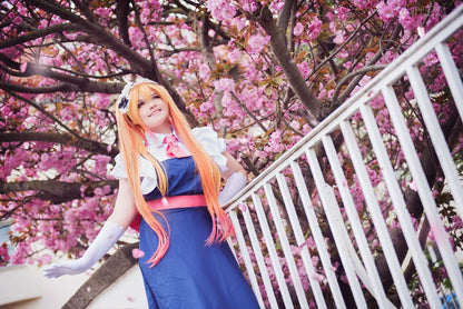 Miss Kobayashi's Dragon Maid Tohru Long Golden Cosplay Wigs