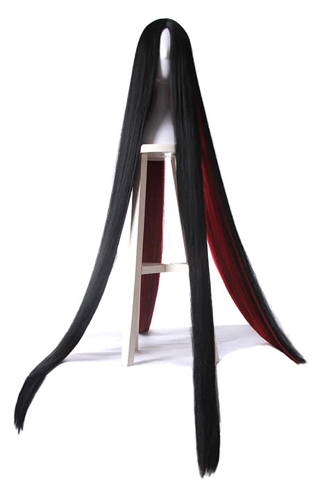 Land of the Lustrous Houseki no Kuni Bort Very Long Black Mixed Red Special Anime Cosplay Wigs