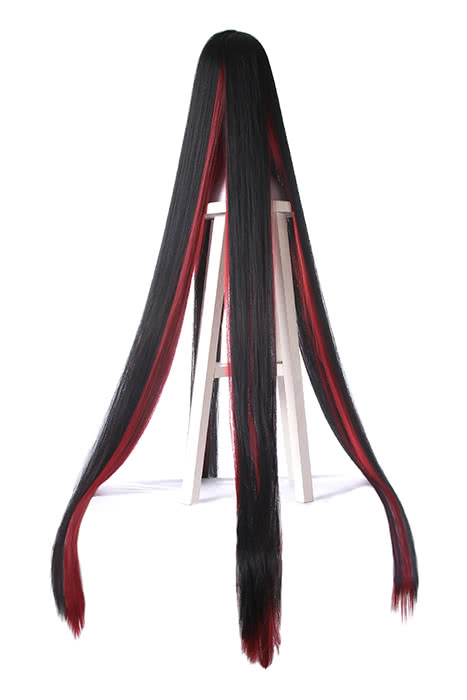 Land of the Lustrous Houseki no Kuni Bort Very Long Black Mixed Red Special Anime Cosplay Wigs