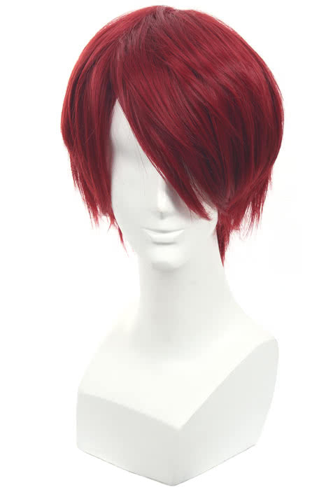 Free!Eternal Summer Rin Matsuoka Claret-red Short Straight Cosplay Wigs