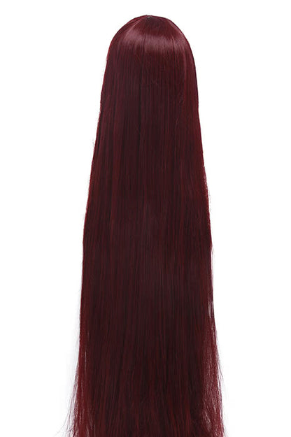 100cm Supper Long Straight Wine Red Cosplay Party Wigs