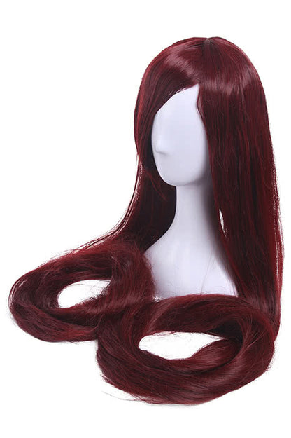 100cm Supper Long Straight Wine Red Cosplay Party Wigs