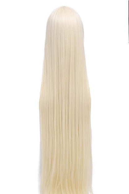Human computer angel Supper Long Straight Light Blonde Cosplay Party Wigs