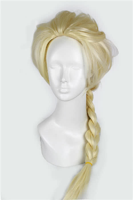 Princess queen Elsa Cosplay wig 75cm Braid Wig 2 colors for celection