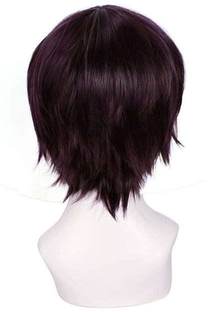 Fashion 25cm Short Black Mixed Wine Purple Noragami Yato Cartoon Roleplay Cosplay Wig