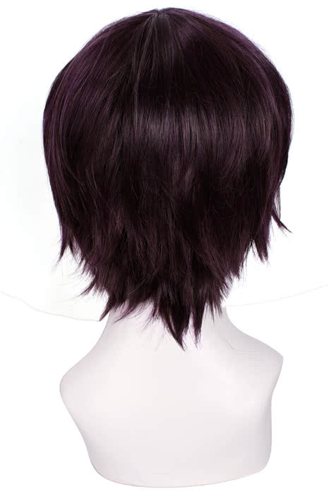 Fashion 25cm Short Black Mixed Wine Purple Noragami Yato Cartoon Roleplay Cosplay Wig