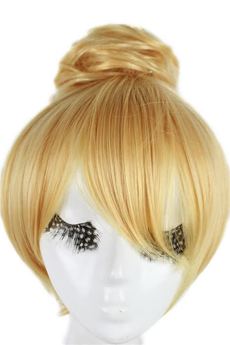 Fairy Tinker Bell Medium Long Blonde Female Cosplay Wigs
