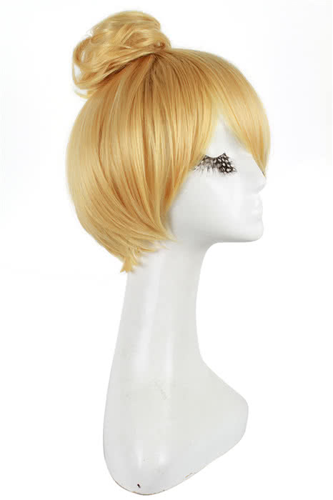Fairy Tinker Bell Medium Long Blonde Female Cosplay Wigs